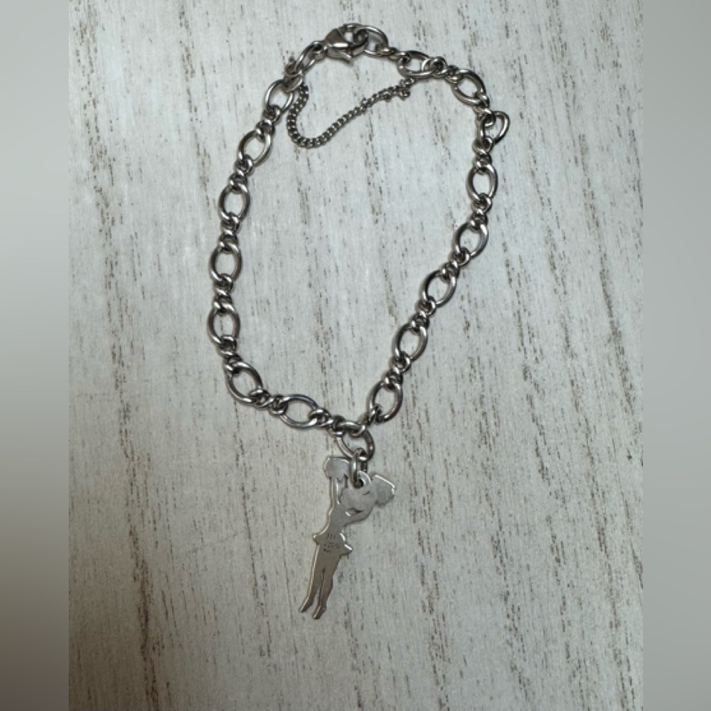 James Avery Sterling Silver Medium twist Charm Bracelet and cheer charm.